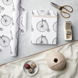 Antieke fiets cadeaupapier