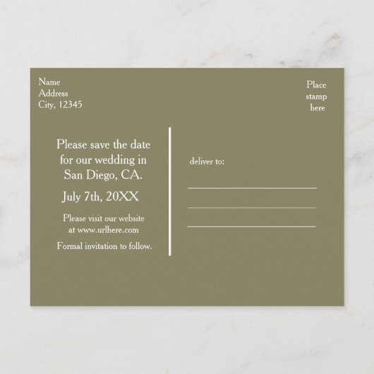 Antieke Fiets op Houten Rustieke Ansichtkaart Aankondigingskaart (Achterkant)