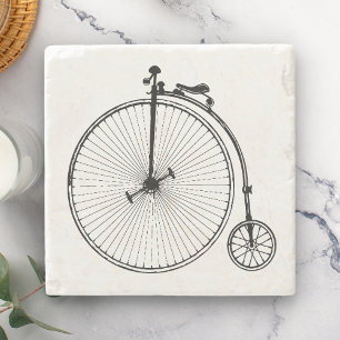 Antieke fiets stenen onderzetter
