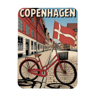 Antieke fietsen cadeaus uit Kopenhagen Denemarken Magneet