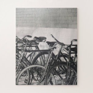 Antieke fietsen legpuzzel