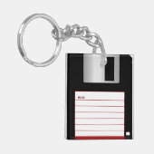 Antieke Floppy Disk Sleutelhanger (Voorkant Links)