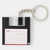 Antieke Floppy Disk Sleutelhanger (Achterkant)