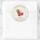 Antieke frambozenjam inmaaklabel ronde sticker (Tas)