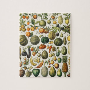 Antieke Franse botanische fruitposter kunst Legpuzzel