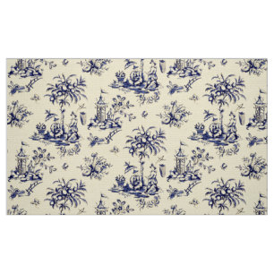 Antieke Franse Chinoiserie Stijl uit het Victoriaa Stof