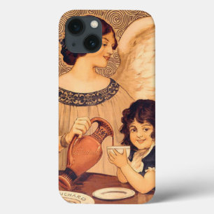 Antieke Franse Chocolade Engel Poster: Vintage Kun iPhone 13 Hoesje