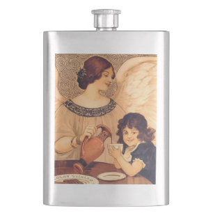 Antieke Franse Chocolade Engel Poster: Vintage Kun Flacon