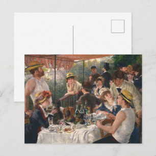 Antieke Franse impressionistische kunst over een b Briefkaart