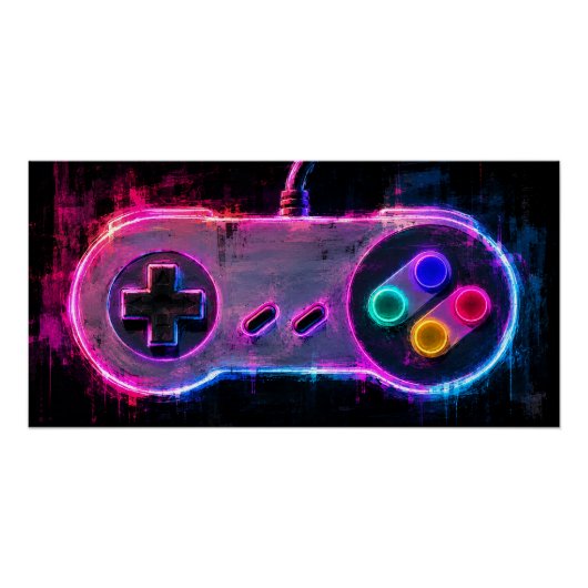 Antieke Gamecontroller Perfect Poster (Voorkant)