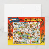 Antieke geïllustreerde kaart van Colorado  (Voorkant / Achterkant)