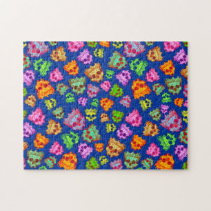 Antieke gekroonde schedels legpuzzel