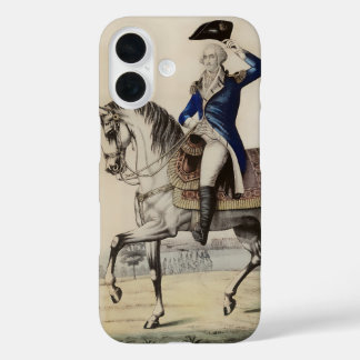Antieke George Washington te Paard | VS 250 iPhone 16 Hoesje