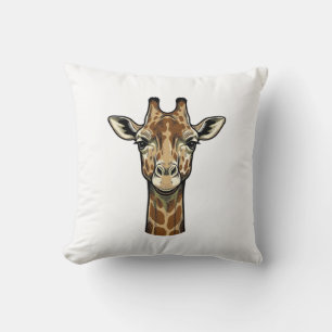 Antieke Giraffe Gravure Vector Kunst Design_1 Kussen