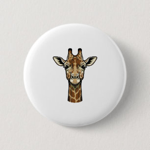 Antieke Giraffe Gravure Vector Kunst Design_1 Ronde Button 5,7 Cm