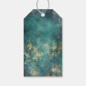 Antieke gouden edelsteen sleutel cadeaulabel (Achterkant)