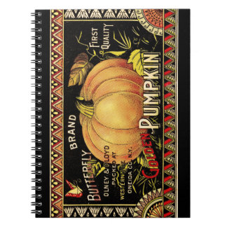 Antieke Gouden Pompoen Kist Label: Antieke Herfst Notitieboek