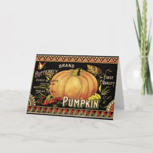 Antieke Gouden Pompoen kratlabel: Antieke Herfst Kaart