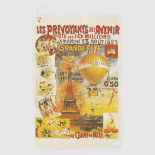 Antieke Grand Fete Fair Paris Poster Golfhanddoek