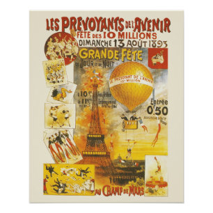 Antieke Grand Fete Fair Paris Poster Perfect Poster