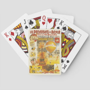 Antieke Grand Fete Fair Paris Poster Pokerkaarten