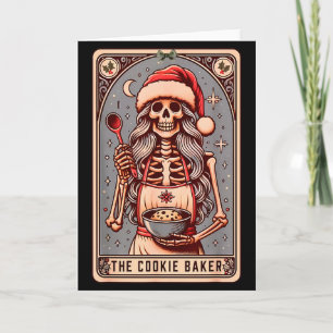 Antieke Grappige Skelet De Koekjes Bakker Tarotkaa Kaart