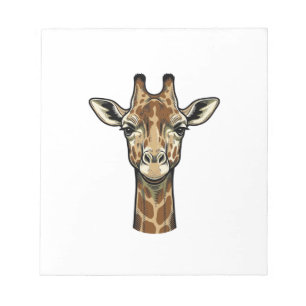 Antieke Gravure Giraffe Vector Kunst Design_1 Notitieblok