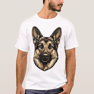 Antieke Gravure HerderHond Vector Design_1 T-shirt