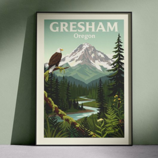 Antieke Gresham Oregon Poster