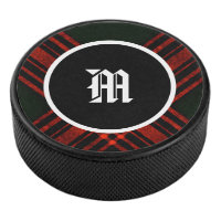 Antieke groene en blauwe jacht-tartan-puck