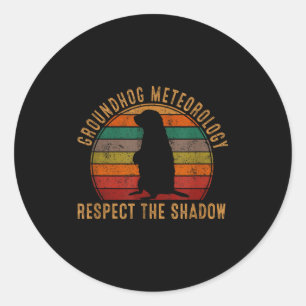 Antieke Grondhoeder Fluisteraar Silhouet Cadeau Gr Ronde Sticker