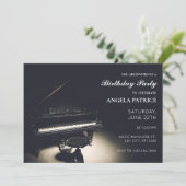 Antieke grote piano verjaardag kaart (Staand voorkant)