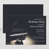 Antieke grote piano verjaardag kaart (Voorkant / Achterkant)