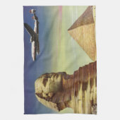 Antieke Grote Sfinx van Giza, piramides van Egypte Theedoek (Verticaal)