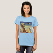 Antieke Grote Sfinx van Gizeh, piramides van Egypt T-shirt (Voorkant volledig)