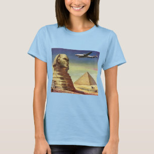 Antieke Grote Sfinx van Gizeh, piramides van Egypt T-shirt