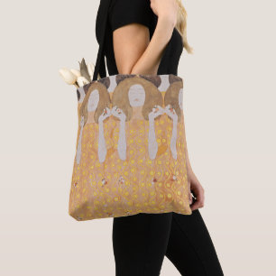 Antieke Gustav Klimt Goud Art Nouveau Bloemmotief Draagtas