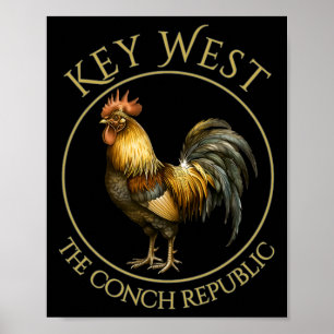 Antieke Haan Key West Florida Vakantie Poster