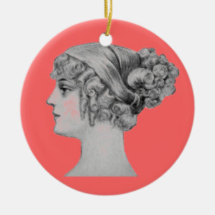 Antieke haarversiering keramisch ornament