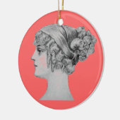 Antieke haarversiering keramisch ornament (Links)