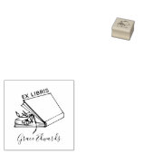 Antieke handgetekende elegante script aangepast bo 	rubberstempel (Gestempeld)