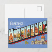 Antieke Harrisburg PA Briefkaart (Voorkant / Achterkant)