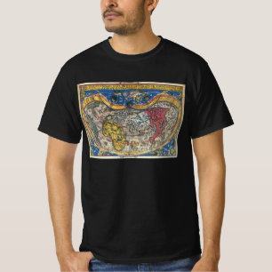 Antieke hartvormige wereldkaart van Peter Apian 15 T-shirt
