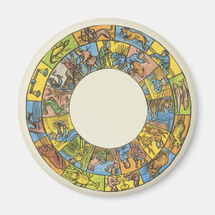Antieke Hemelkaart, Astrologische Dierenriem Magneet