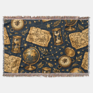 Antieke Hemelkaart & Astronomie Patroon Deken