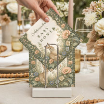 Antieke Hemelse Botanische Konijn Baby Shower