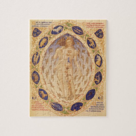 Antieke Hemelse Dierenriemkaart, Vintage Astrologi Legpuzzel (Verticaal)