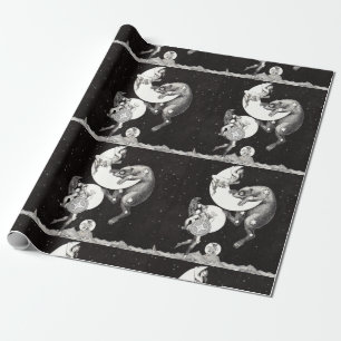 Antieke Hemelse Maan Godin & Grote Beer Cadeaupapier
