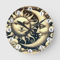 Antieke Hemelse Zon & Maan