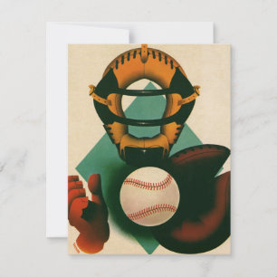Antieke Honkbalspeler, Catcher met Handschoen